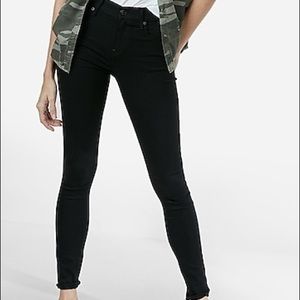 Express Mid Rise Black Jeggings